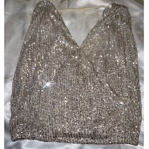 She + Sky Sequined Tank Top